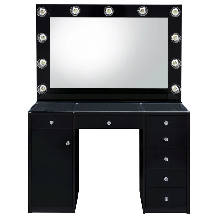 Acena Makeup Vanity Table with LED Mirror Set
