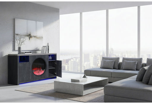 Nyla Grey 60" Entertainment Unit with Speakers and LED